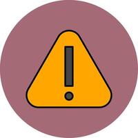 Warning Line Filled multicolour Circle Icon vector