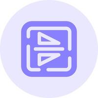 Vertical flip Solid duo tune Icon vector