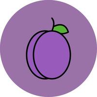 Plum Line Filled multicolour Circle Icon vector