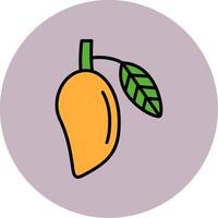 Mango Line Filled multicolour Circle Icon vector