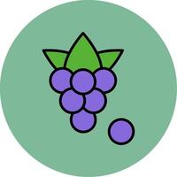 Boysenberries Line Filled multicolour Circle Icon vector