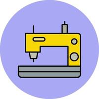 Sewing Machine Line Filled multicolour Circle Icon vector