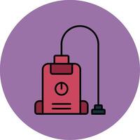 Vacuum Cleaner Line Filled multicolour Circle Icon vector