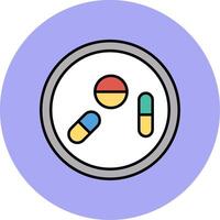 Bad Habits Line Filled multicolour Circle Icon vector