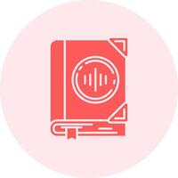 Audio book Solid duo tune Icon vector