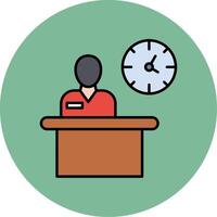 Break Line Filled multicolour Circle Icon vector