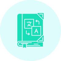 Language learning Solid duo tune Icon vector