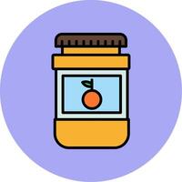 Jam Line Filled multicolour Circle Icon vector