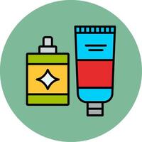 Hygiene Product Line Filled multicolour Circle Icon vector