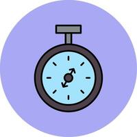 Pocket Watch Line Filled multicolour Circle Icon vector