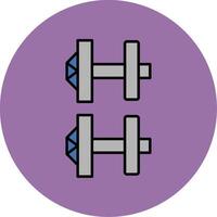 Cuff Links Line Filled multicolour Circle Icon vector