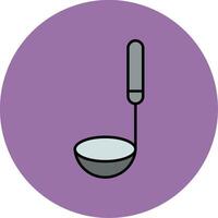 Ladle Line Filled multicolour Circle Icon vector