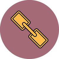 Link Line Filled multicolour Circle Icon vector