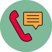 Helpline Line Filled multicolour Circle Icon vector