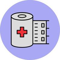 Bandage Roll Line Filled multicolour Circle Icon vector