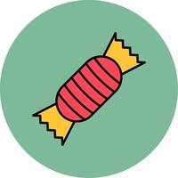 Toffee Line Filled multicolour Circle Icon vector
