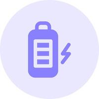 Battery Solid duo tune Icon vector