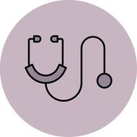 Stethoscope Line Filled multicolour Circle Icon vector