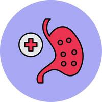 Gastroenterology Line Filled multicolour Circle Icon vector