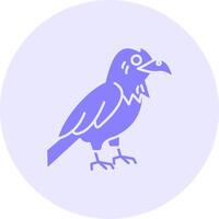 cuervo sólido dúo melodía icono vector