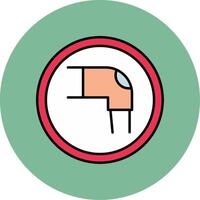 Orthopedics Line Filled multicolour Circle Icon vector