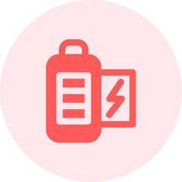 Battery full Solid duo tune Icon vector