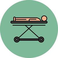 Stretcher Line Filled multicolour Circle Icon vector