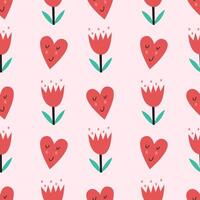 Seamless St Valentine Day pattern vector