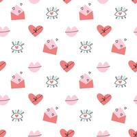 Seamless St Valentine Day pattern vector