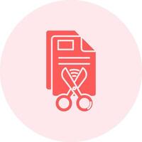 Cut Solid duo tune Icon vector