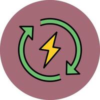 Renewable Energy Line Filled multicolour Circle Icon vector
