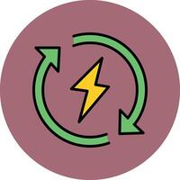 Renewable Energy Line Filled multicolour Circle Icon vector