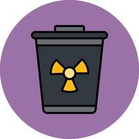 Toxic Waste Line Filled multicolour Circle Icon vector