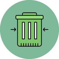 Waste Reduction Line Filled multicolour Circle Icon vector