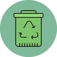 Recycling Line Filled multicolour Circle Icon vector