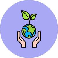 Sustainable Development Line Filled multicolour Circle Icon vector