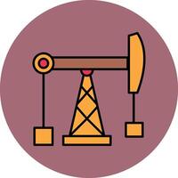 Fossil Fuel Line Filled multicolour Circle Icon vector