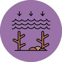 Ocean Acidity Line Filled multicolour Circle Icon vector