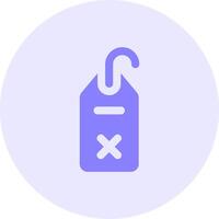 Delete tag Solid duo tune Icon vector