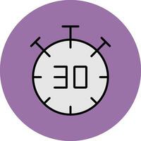 Half Time Line Filled multicolour Circle Icon vector