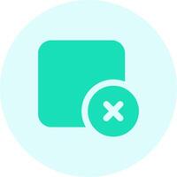 Delete square Solid duo tune Icon vector