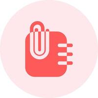 Paperclip 2 Solid duo tune Icon vector