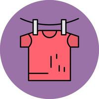 Drying Line Filled multicolour Circle Icon vector