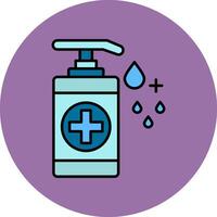 Hand Sanitizer Line Filled multicolour Circle Icon vector