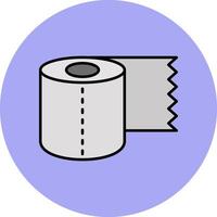 Toilet Paper Line Filled multicolour Circle Icon vector