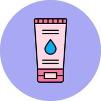 Face Wash Line Filled multicolour Circle Icon vector