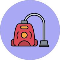 Vacuum Cleaner Line Filled multicolour Circle Icon vector