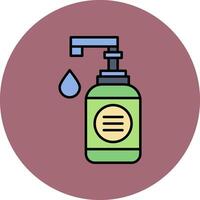 Hand Soap Line Filled multicolour Circle Icon vector