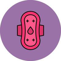 Sanitary Towel Line Filled multicolour Circle Icon vector