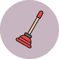 Plunger Line Filled multicolour Circle Icon vector